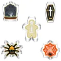Set di taglia biscotti di Halloween in acciaio inossidabile, 5 forme spettrali per pasticceria fai da te. - Modello D