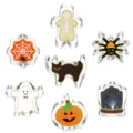 Halloween stainless steel cookie cutters set of 7 pieces for baking cake DIY tool details. - Style D