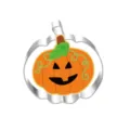 Detailed view of stainless steel Halloween pumpkin cookie cutter, perfect for DIY baking tools. - Pumpkin 7257
