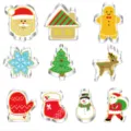 Stainless steel Christmas cookie cutter set featuring various cute holiday shapes for baking. - 10-Piece Set