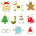 Stainless steel Christmas cookie cutters set, cute holiday baking molds for biscuits. - Default