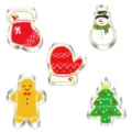 Kit de 5 emporte-pièces de Noël en acier inoxydable pour biscuits et pâtisseries. - Combinaison Style A