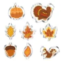 Set di 8 stampi per biscotti autunno Ringraziamento in acciaio inossidabile utensili da forno. - Modello C