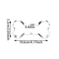 Stainless Steel Bone Cookie Cutter Metal Baking Mold Kitchen Gadget 10.6x5.2cm Tool - 10.6cm Large Size