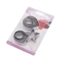 Set di tagliapasta per torte in fondente petalo di rosa in acciaio inox professionale. - Imballaggio in Blister