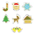 Stainless steel Christmas cookie cutter set 7pcs candy cane snowflake tree gingerbread - 7-Piece Set