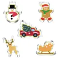 5-piece Christmas stainless steel cookie cutters set featuring festive shapes for holiday baking. - Style E Combo