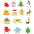 14pcs Christmas cookie cutters set stainless steel metal baking molds for holiday pastries - Standard Type