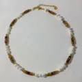Retro tiger eye stone beaded necklace bohemian style natural stone choker for women chic jewelry - Style 1