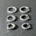 Boucles d'oreilles créoles en acier inoxydable zirconium, bijoux élégants pour femmes. - 2.5*8mm / Acier