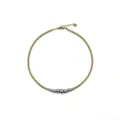 Two-tone bead clavicle necklace, stainless steel gold and silver alternating beads jewelry. - Gold #2