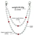 Hip-hop rhinestone double layer waist chain punk style trouser chain accessory for unisex - YL0004-01