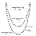 Double layer rhinestone pants chain hip hop metal waist chain body jewelry accessory style - YL0005