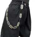 Punk Metall Rasierklinge Taillenkette Hip-Hop Hosenkette Unisex Streetwear cooler Schmuck - Klinge Form / Silber
