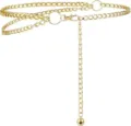 Gold multi-layer chain belt, sexy waist chain detail for women fashion styling accessory. - Multi-layer Waist Chain / Gold