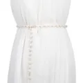 Fashion imitation pearl waist chain detail, elegant body chain jewelry for women, adjustable. - Gold