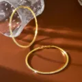 Stupendi orecchini a cerchio dorati da 8,5cm con strass, gioielli alla moda per donne - 8.5cm / Oro