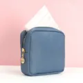 Tragbare Binden Aufbewahrungstasche wasserdichte Kosmetiktasche fuer Frauen taeglichen Gebrauch - Dunstblau