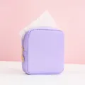 Lila Damen Hygieneartikel Aufbewahrungstasche tragbare Kosmetiktasche mit Reissverschluss. - Lila