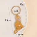Niedlicher Cartoon Tiger Metall Schlüsselanhänger Taschenanhänger mit praktischen Maßen. - Tiger
