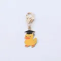 Cute cartoon graduation duck metal keychain pendant school bag accessory lovely gift - Walking Doctor Duck