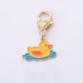 Cute cartoon yellow duck metal keychain pendant bag charm fashion accessory cute gift item - Swimming Duck