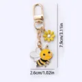 Süßer Cartoon Biene Blume Metall Schlüsselanhänger Tasche Anhänger Geschenk top neu. - Große Biene