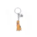 Cute German Shepherd metal keychain with paw charm bag pendant accessory for dog lovers - German Shepherd with Paw Print