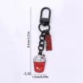 Kreativer Kaffee Design Metall Schlüsselanhänger niedliche Tasche Anhänger Zubehör neu - Rote Kaffeetasse