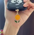 Cute Sunflower Drip Oil Keychain Yellow Flower Pendant Bag Charm Variant Style Design - Sunflower