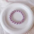 Helllila Perlenarmband künstliche Perlen Damen Schmuck Geschenk zum Muttertag elegant. - Nur Armband (Elastisches Seil) / Lavendel