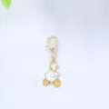 Cute cartoon duck keychain gold-plated metal pendant cute bag accessory lovely gift for women. - Cycling Duck