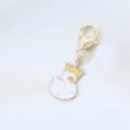 Cute white duck crown keychain metal bag charm pendant fashion accessory for women and girls daily use - Crown Duck