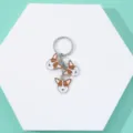 Metal corgi keychain cute cartoon dog bag charm keyring fashion accessory daily pendant gift - Three Corgi Heads Style