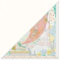 Luxury style floral print silk feel triangular scarf fashion women elegant shawl wrap - New Era Voice Style / Pink