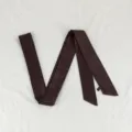 Dark brown wavy long streamer scarf, versatile decorative ribbon for hair or bag accessory. - PDXJ-Plain Ripple, Coffee