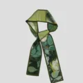 Van Gogh oil painting art narrow silk scarf, stylish green floral twilly ribbon for bags and hair. - PDPJ - Wild Roses