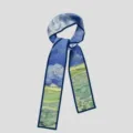 Van Gogh oil painting art print skinny silk scarf stylish bag ribbon hair band for women - PDPJ - After the Thunderstorm