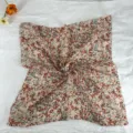 Korean retro floral small square scarf for women, versatile spring autumn neckerchief. - LM58-Hawthorn Snowflake Orange Red