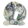 Classic Van Gogh oil painting print small square scarf retro artistic hair band elegant neck scarf - Carnations in a Vase