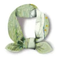 Classic vintage Van Gogh oil painting style small silk scarf neckerchief hair band detail - Girl in White