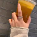 Elegante anillo de diamantes de imitación cruzados para mujer, joyería ajustable. - Anillo de Circonia / Plateado