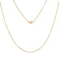 Fine stainless steel cross chain necklace for DIY jewelry making, gold basic accessory detail - 40+5CM (Extension Chain) / 1.5mm Gold
