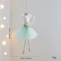 Weihnachtsfilz Maus Ballerina Hängeornament mit Goldkrone und grünem Tutu-Rock 18cm - Grüne Ausführung mit beiden Händen