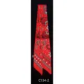 Red leopard print twilly scarf stylish geometric silk ribbon for women neck wear new - PDXJ Star & Leopard - Red