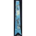 Sciarpa sottile in seta con stampa mandorlo di Van Gogh, elegante foulard blu stile artistico. - PDXJ-Ramo di mandorlo fiorito 90x5