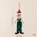 Adorno colgante de muñeco elfo de felpa navideño, tierno diseño para decoración de árbol. - Estilo A niño con pantalones de tirantes