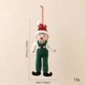 Colgante de muñeco de peluche de duende navideño variante, bonita decoración para árbol. - Nuevo niño con mono verde