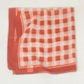 Koreaanse geruite vierkante sjaal, chique mode-accessoire voor nek of haar, oranje raster. - 58*58cm / LM58-Ruitjes Oranjerood