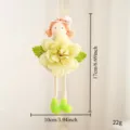 Osterblumenfee Maedchen Haendeanhanger Plueschspielzeug mit grosser gelber Blume Dekoration - Grüne Blumenfee